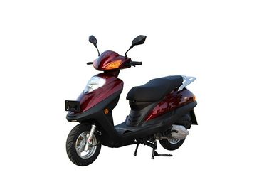 China Anti Skid Tire Gas Motor Scooter , Gas Mopeds For Adults Red Plastic Body supplier