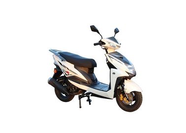 China White Plastic Body Gas Powered Moped Scooters Aluminium Wheel Iron Muffler supplier