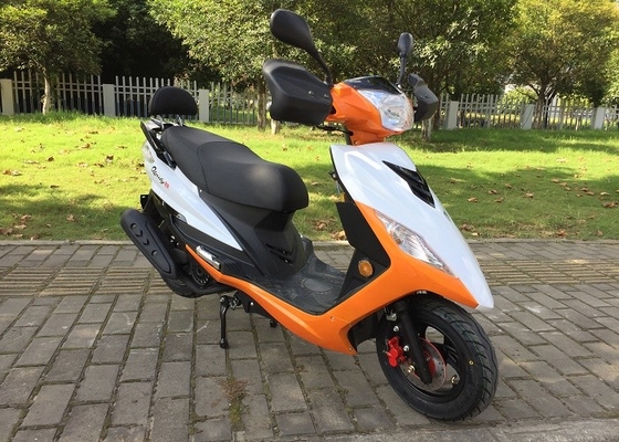 China White Orange Gas Moped Bike , Gas Powered Moped Scooters CDI Ignition supplier