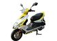Disc / Drum Brake Gas Moped Scooter Yellow / White Plastic Body High Max Speed supplier
