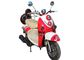 gas motor scooter 50cc 125cc 150cc GY6 engine 139QMB 152QMI 157QMJ front disc rear drum alloy wheel  red plastic body supplier