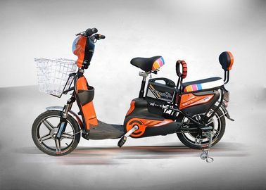 China High Power Brushless Electric Moped Scooter 350W Orange Colour With Front Rear Drum supplier