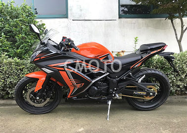 China Digital Speedmeter Orange Black Street Sport Motorcycles Mufler Stainless Steel Muffler supplier
